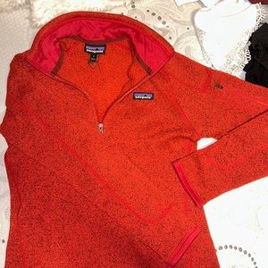 Red Patagonia pullover sweater